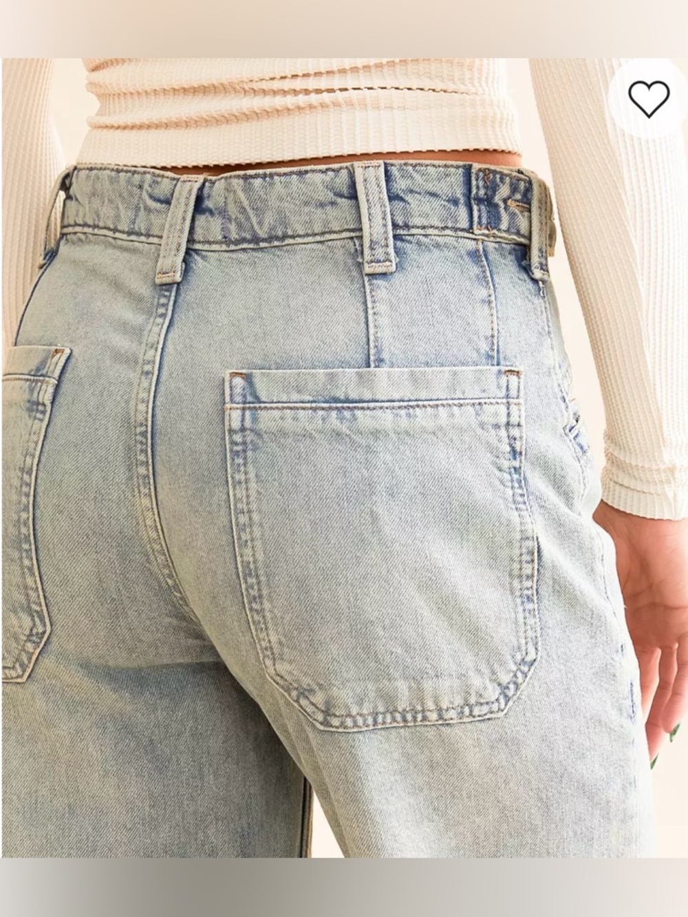 Free People We The Free Palmer Cuffed Jeans. NWT. La La land - Picture 4 of 5